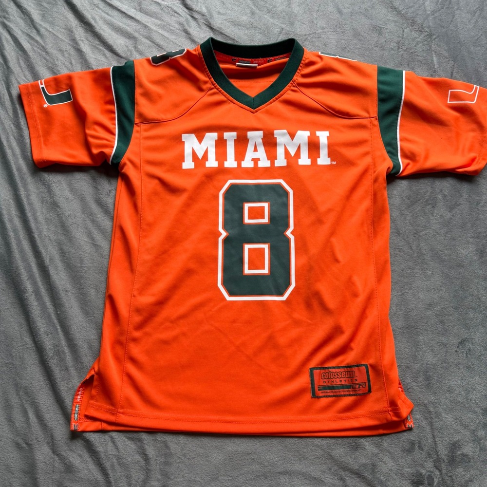 Colosseum Jersey Youth XL Orange Miami Hurricanes 8 Football Collegiate